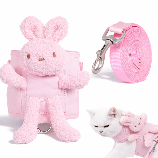 Evcil Hayvan Peluş Ayıcıklı Göğüs Gezdirme Tasması Set